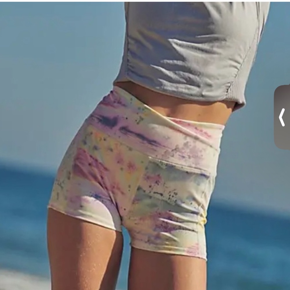 Free people FP Movement Lose Control Women's Multicolor Tie-Dye Shorts NWT